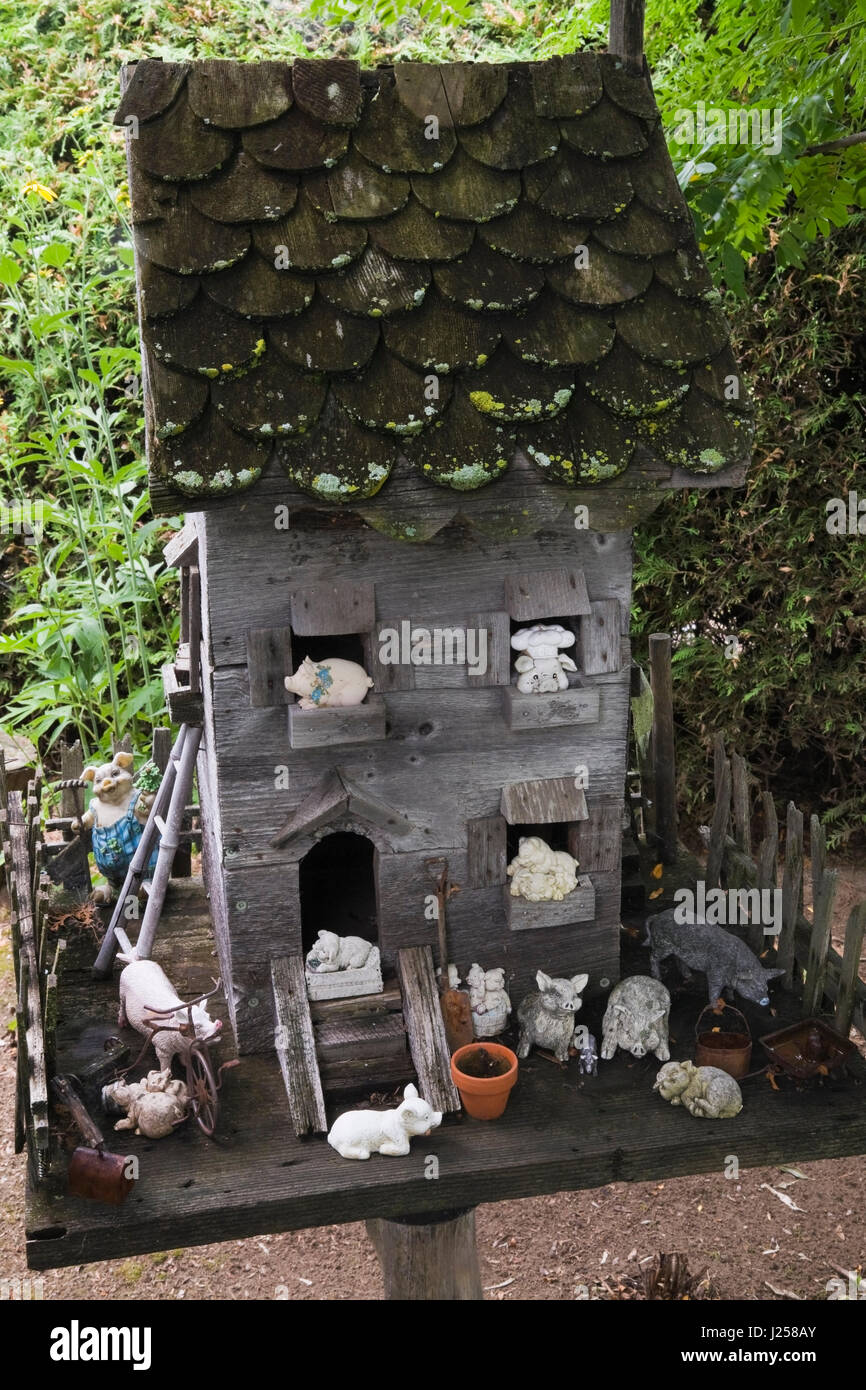old wooden dollhouse