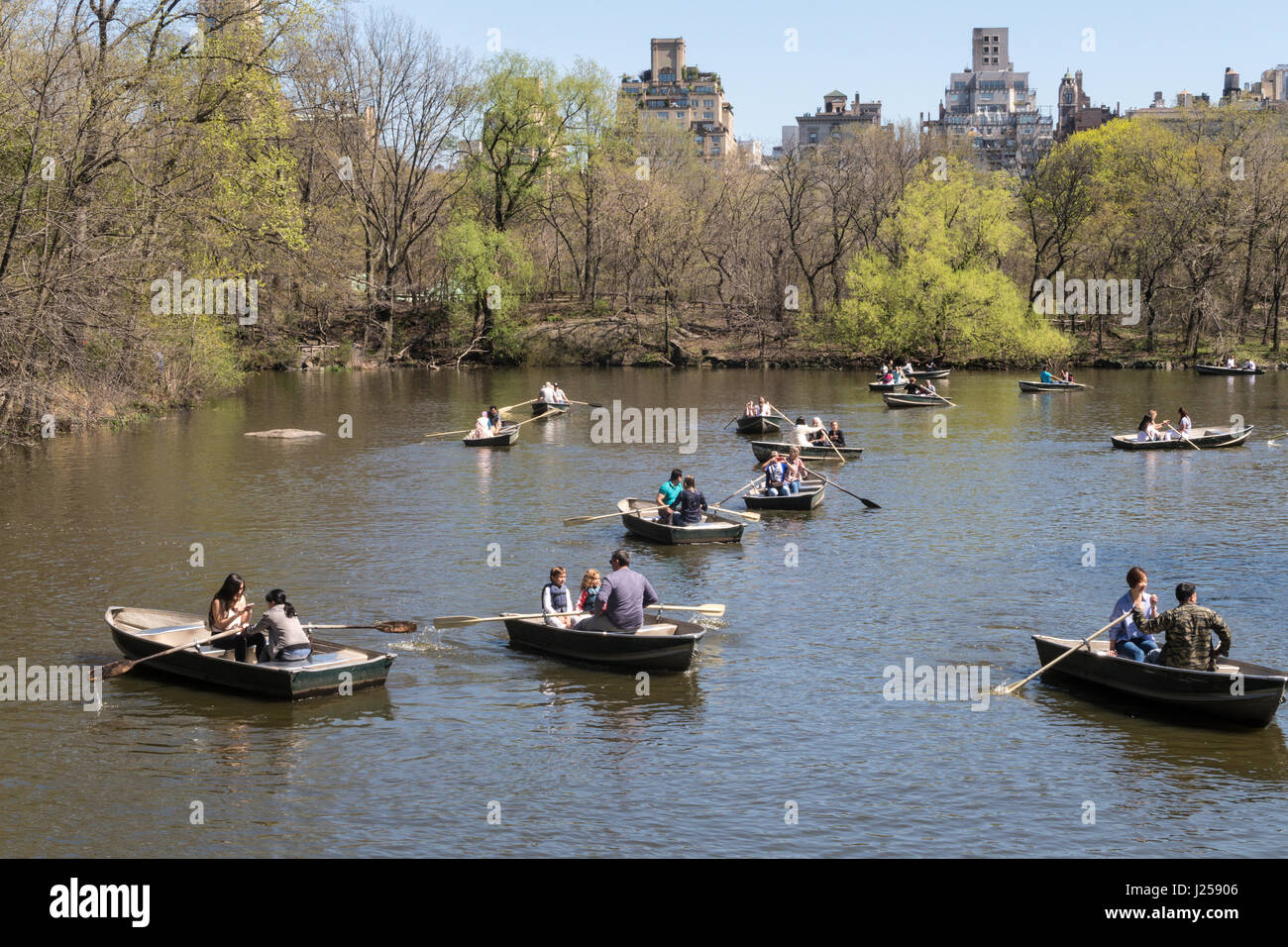 The Lake with Rowboats in Central Park, NYC, USA Stock Photo Alamy