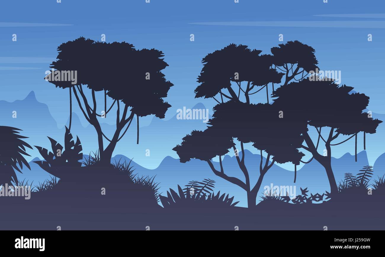 Collection of tree on the forst landscape Stock Vector Image & Art - Alamy
