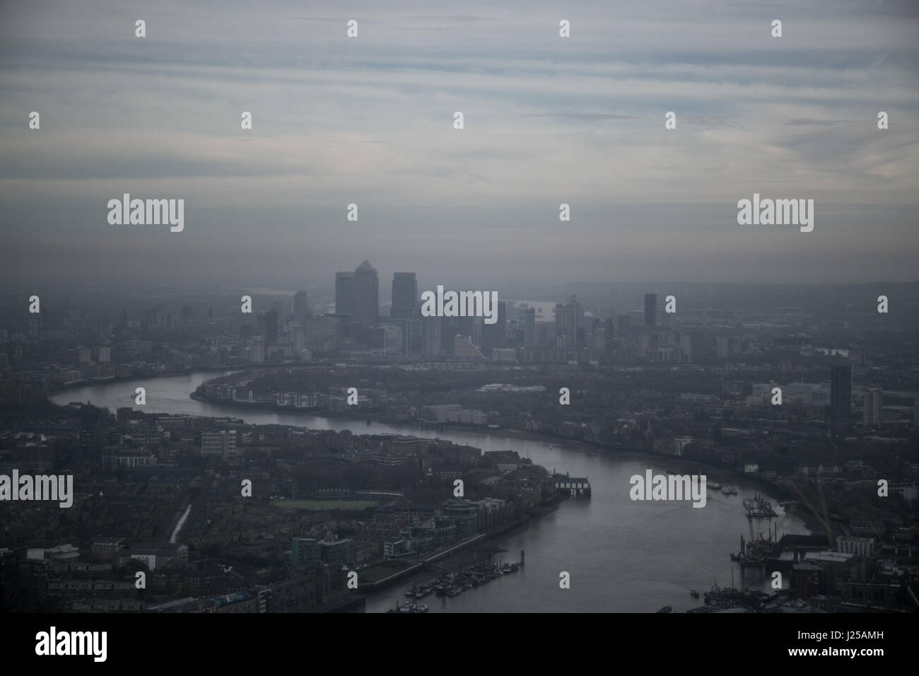 Panorama view of caption from up The Shard Stock Photo
