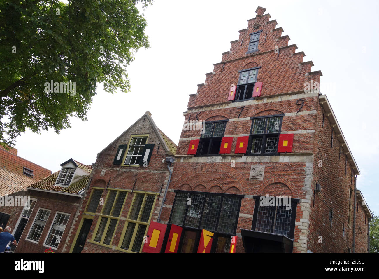 charming buildings in Veere, Zeeland Netherlands, Europe Stock Photo