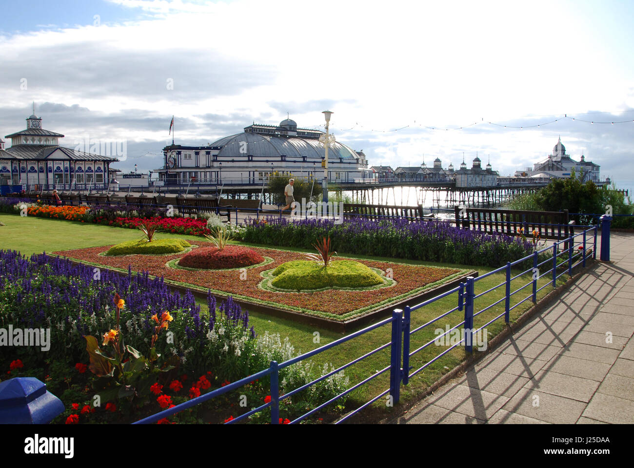 Eastbourne Pier and Carpet Gardens, England United Kingdom Stock Photo