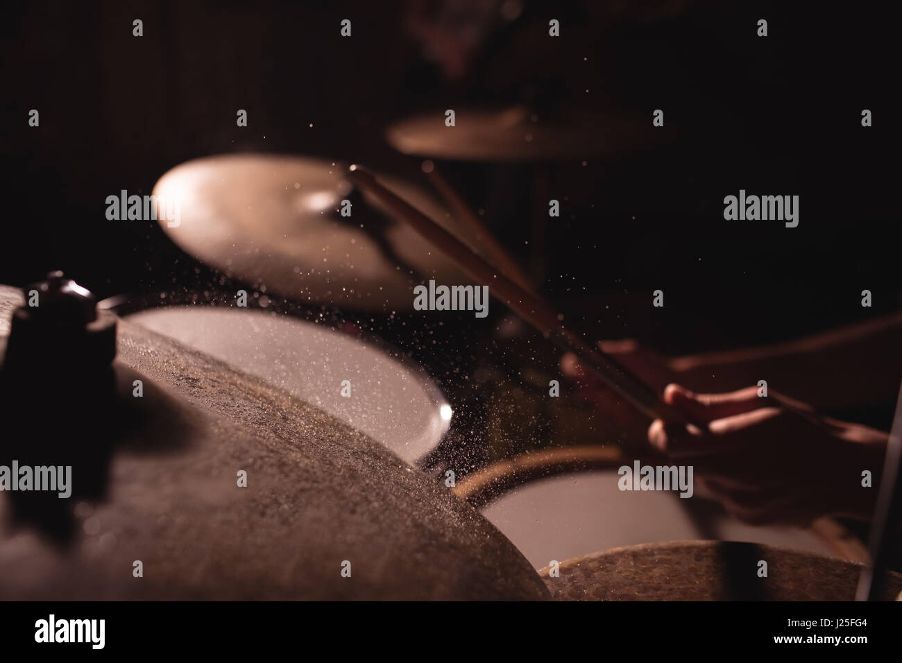 Close up of drum in recording studio Stock Photo - Alamy