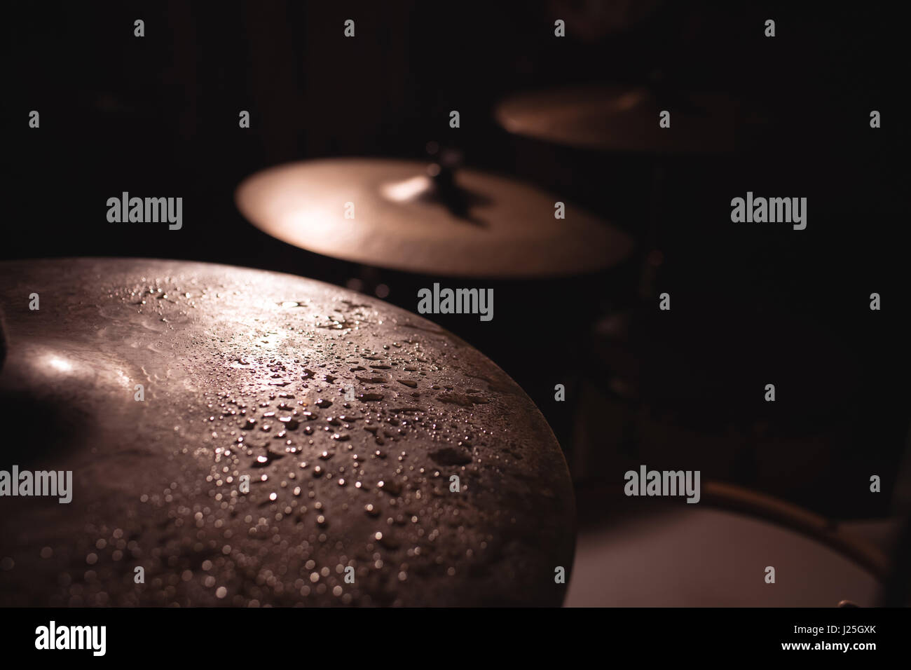 Close up of drum in recording studio Stock Photo - Alamy