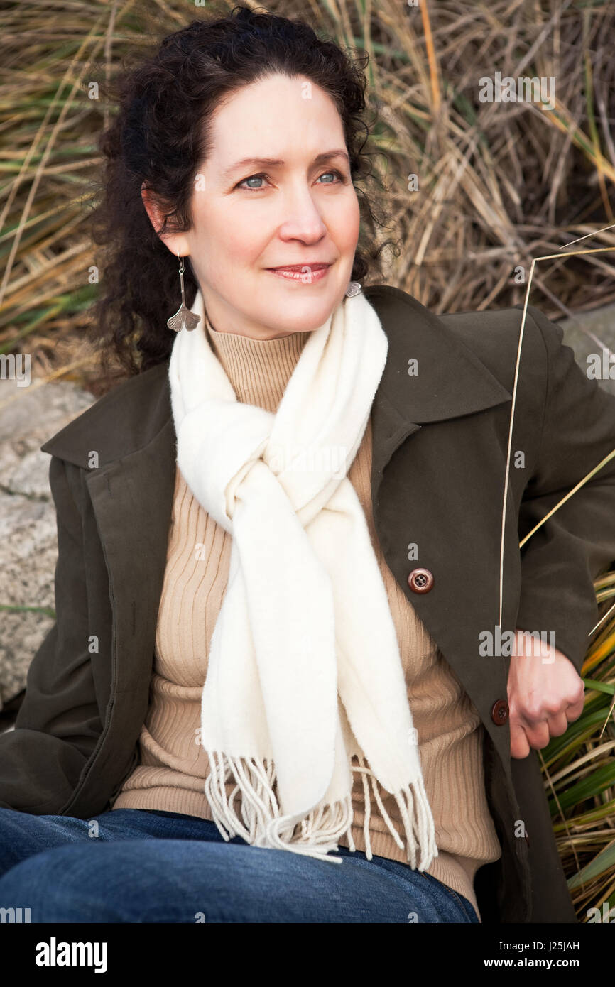 Beautiful mature woman outdoor hi-res stock photography and images - Alamy