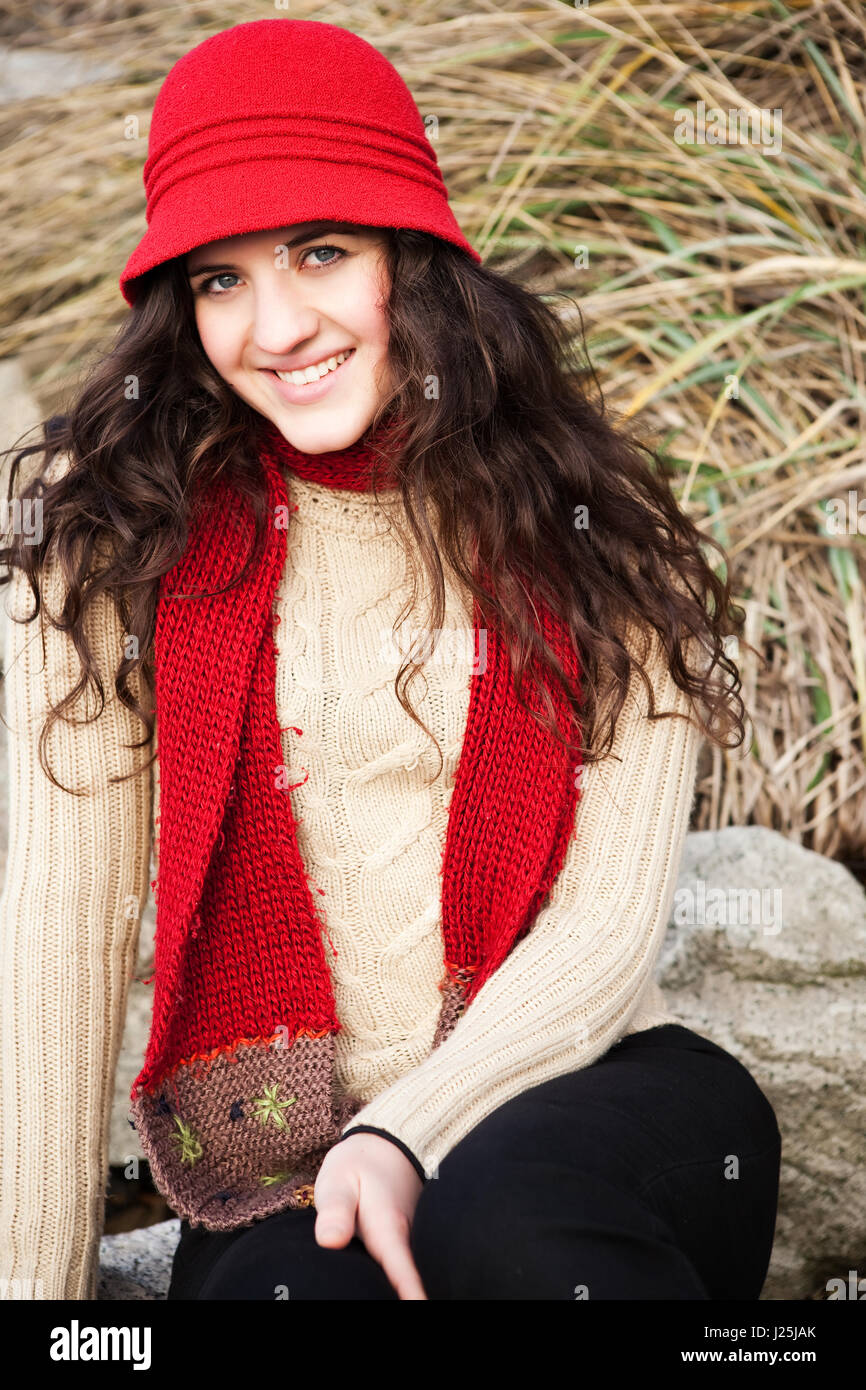 A portrait of a beautiful girl outdoor Stock Photo - Alamy