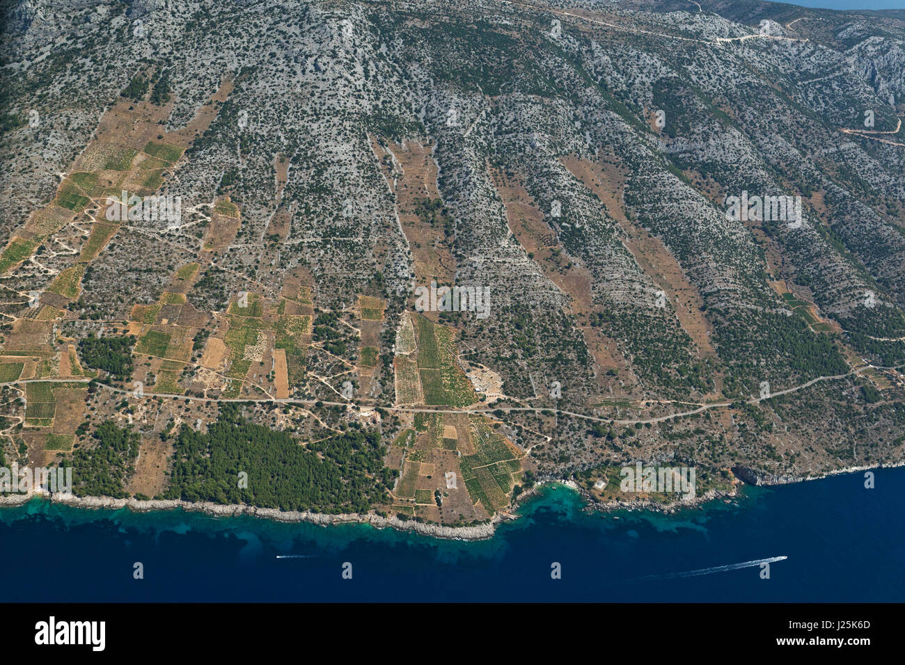 Aerial view of Hvar island, Adriatic Sea in Croatia Stock Photo - Alamy