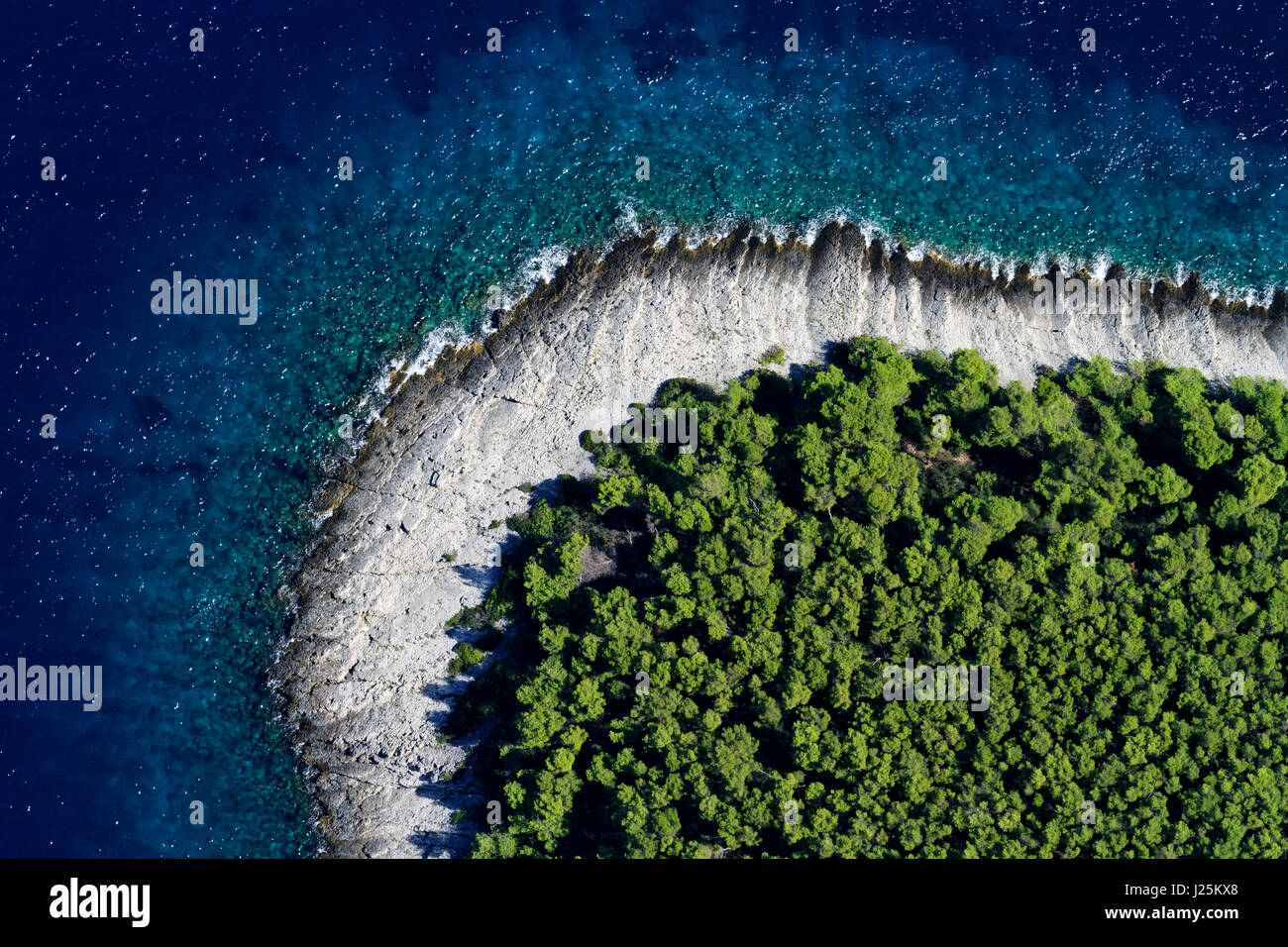 Aerial view of Hvar island in Adriatic Sea, Croatia Stock Photo - Alamy