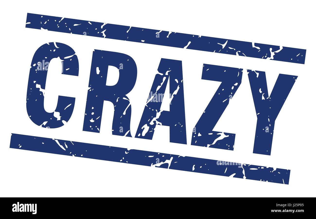 square grunge blue crazy stamp Stock Vector Image & Art - Alamy