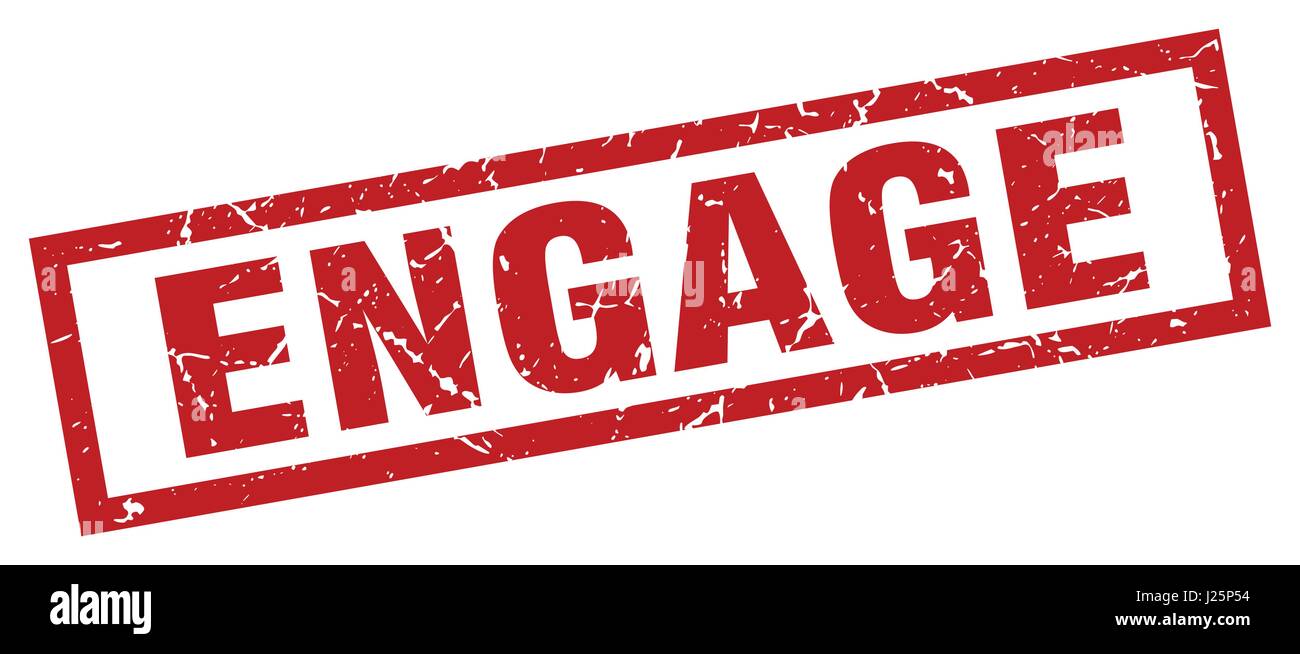 square grunge red engage stamp Stock Vector Image & Art - Alamy