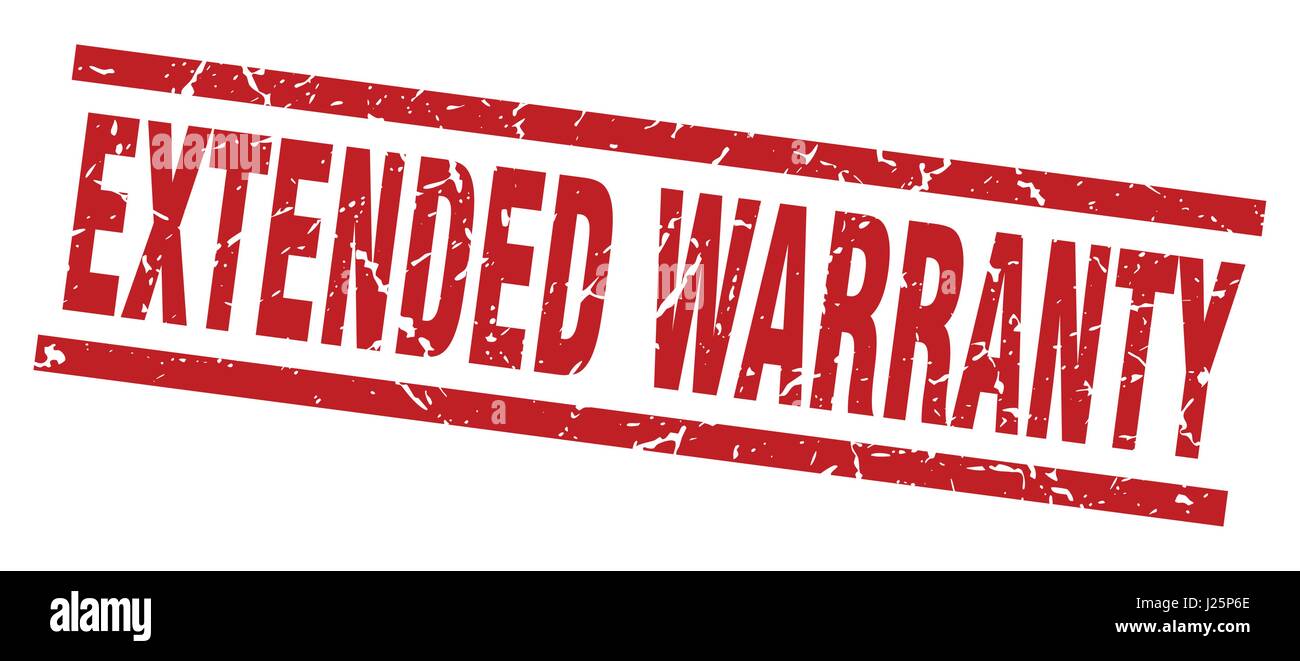 square grunge red extended warranty stamp Stock Vector Image & Art - Alamy