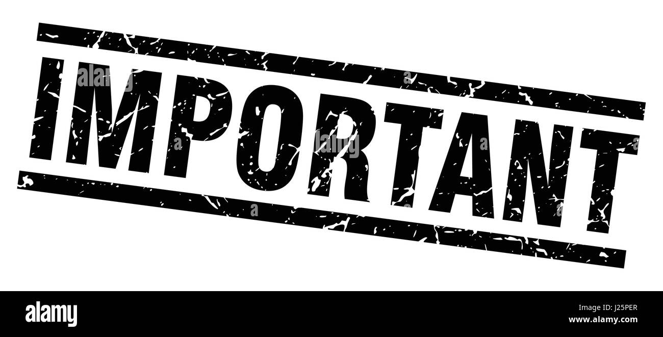 square grunge black important stamp Stock Vector Image & Art - Alamy