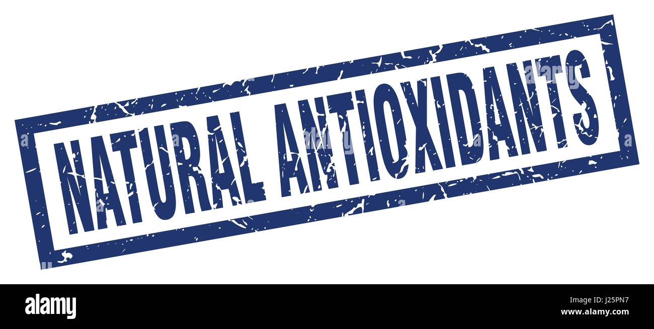 square grunge blue natural antioxidants stamp Stock Vector Image & Art ...