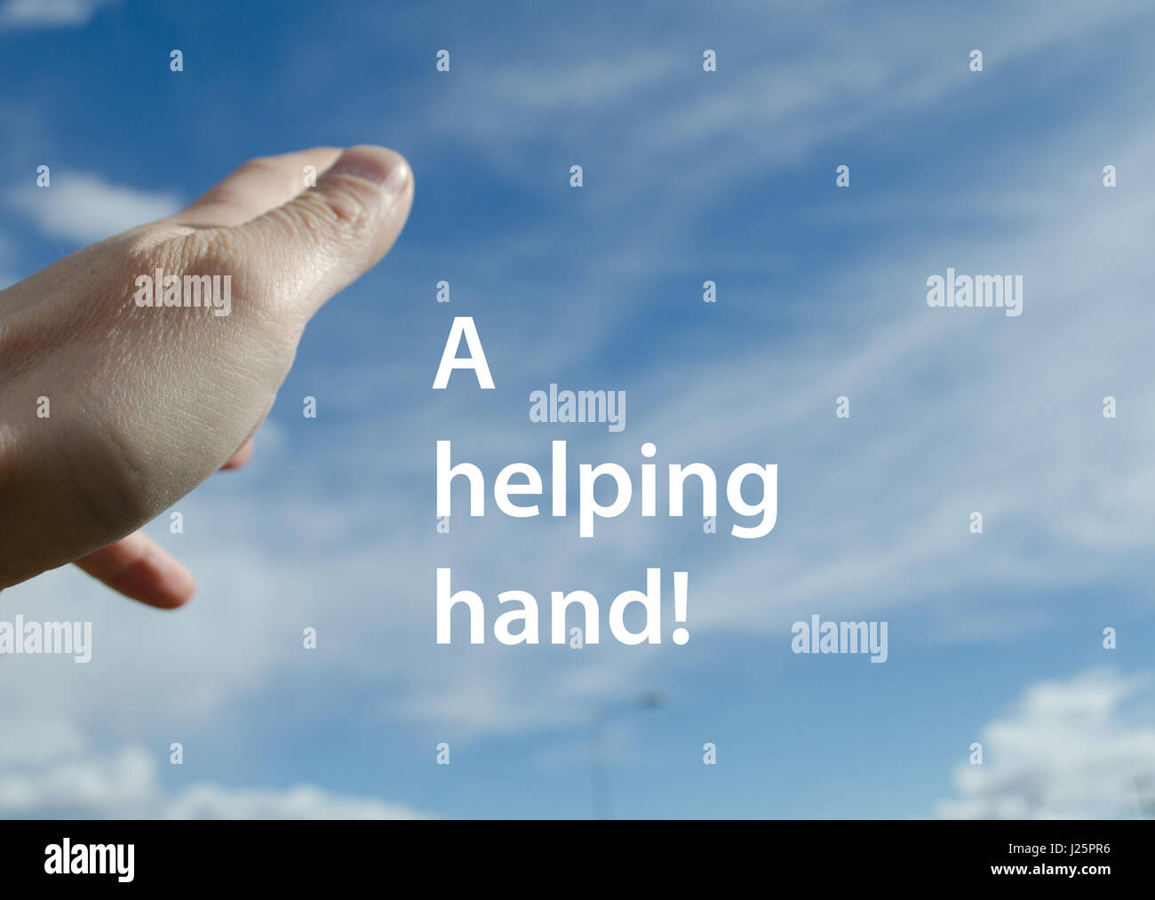 A helping hand concept Stock Photo