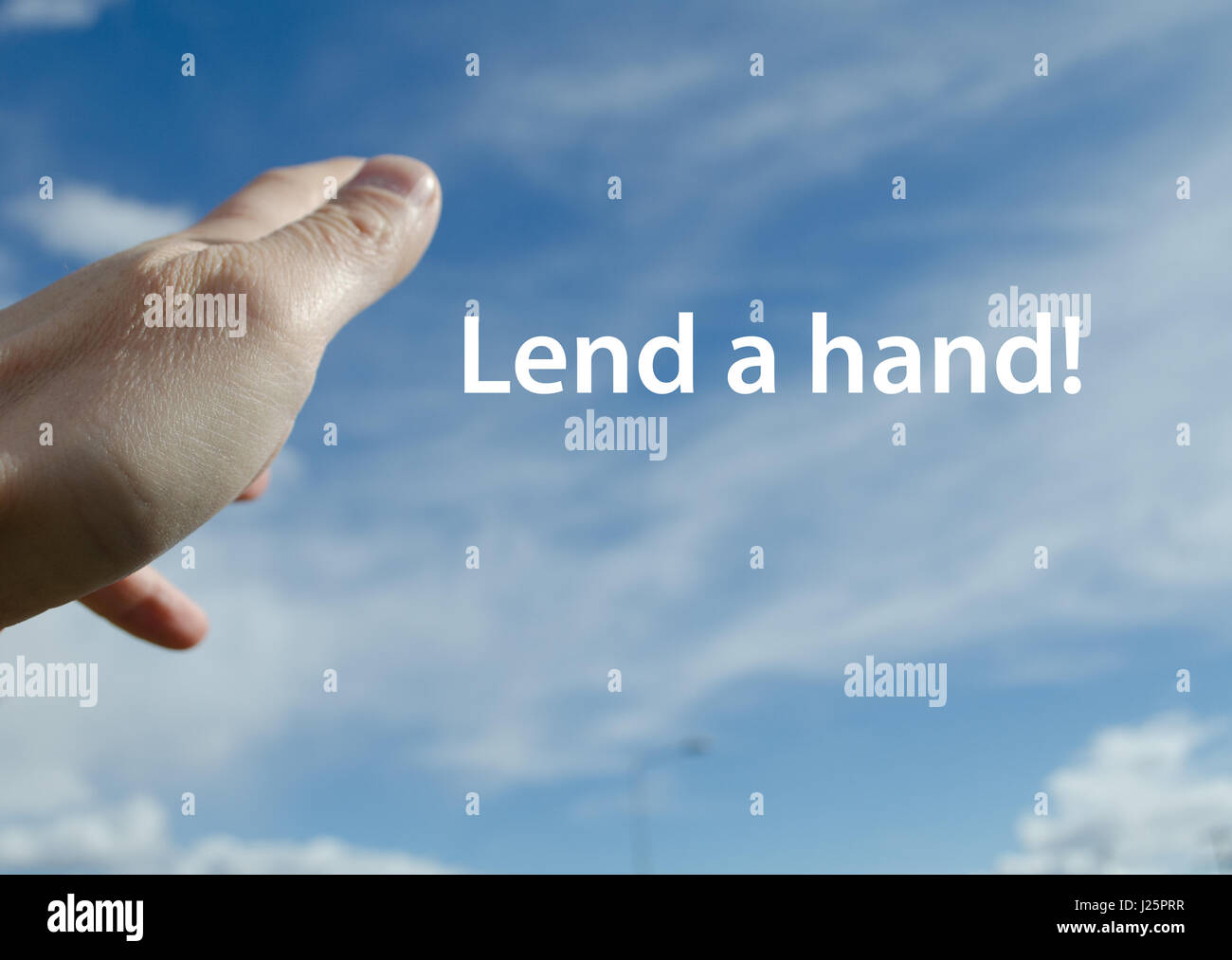 Lend a hand concept Stock Photo