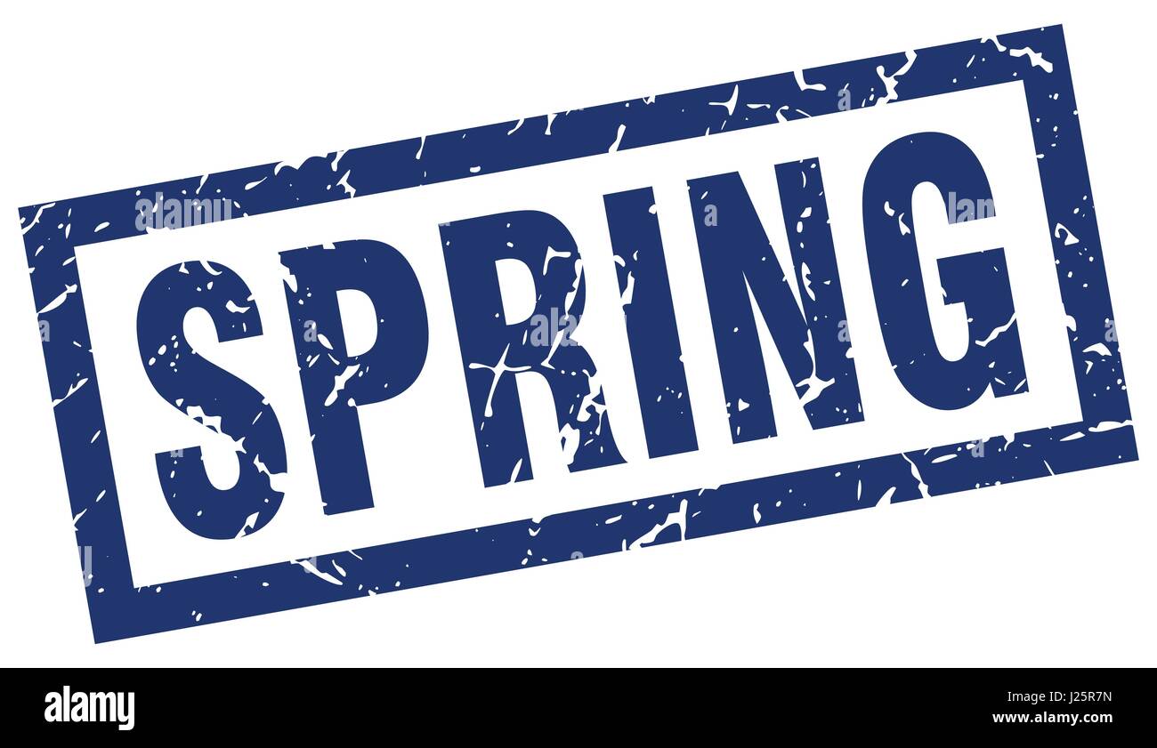 Spring stamp label square Cut Out Stock Images & Pictures - Alamy