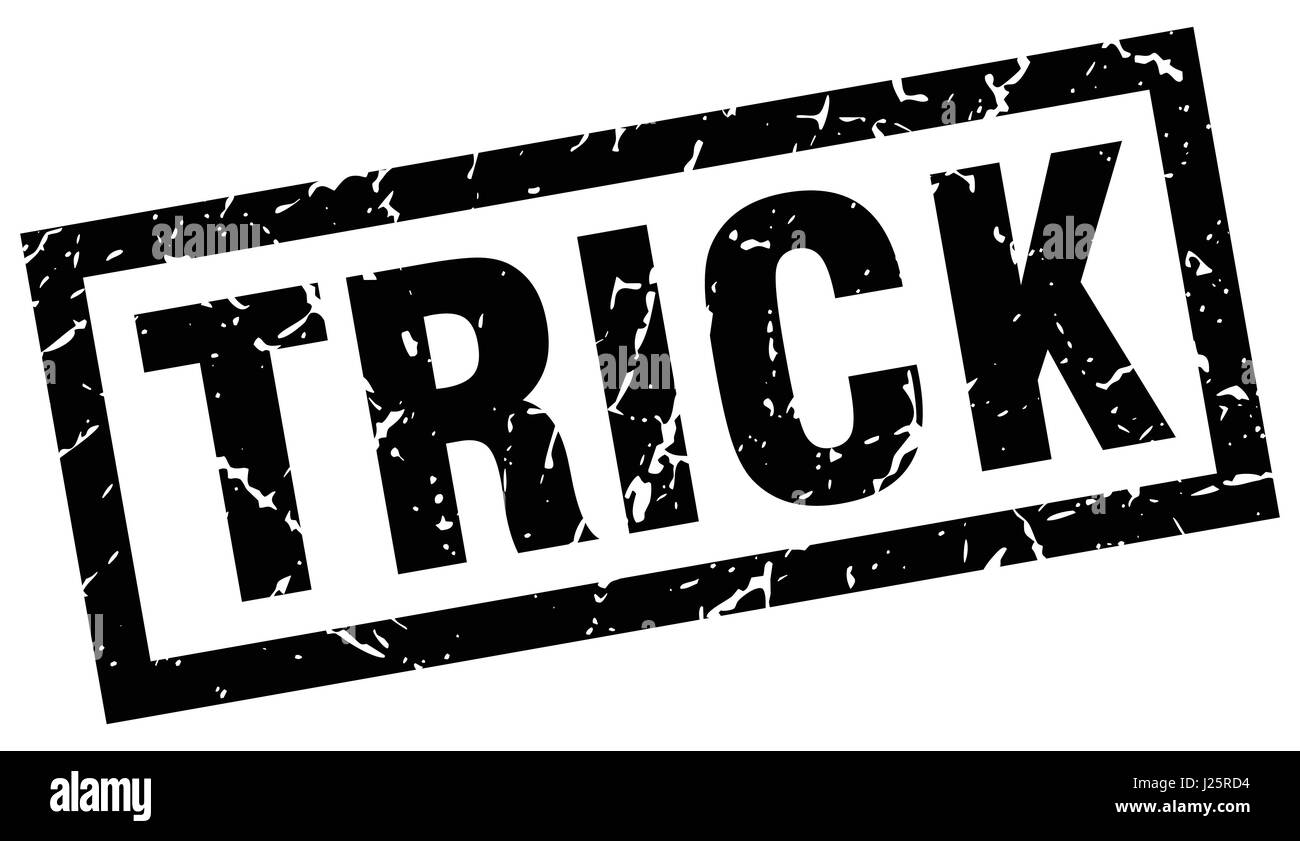 square grunge black trick stamp Stock Vector Image & Art - Alamy