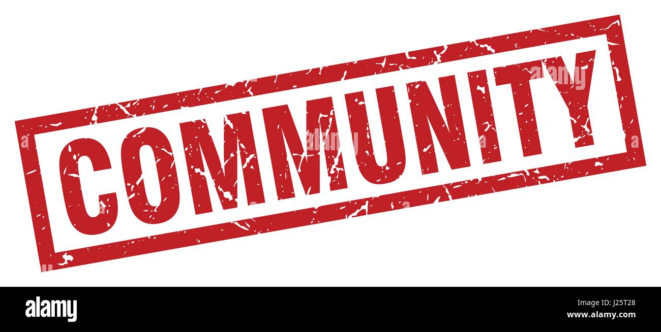 square grunge red community stamp Stock Vector Image & Art - Alamy