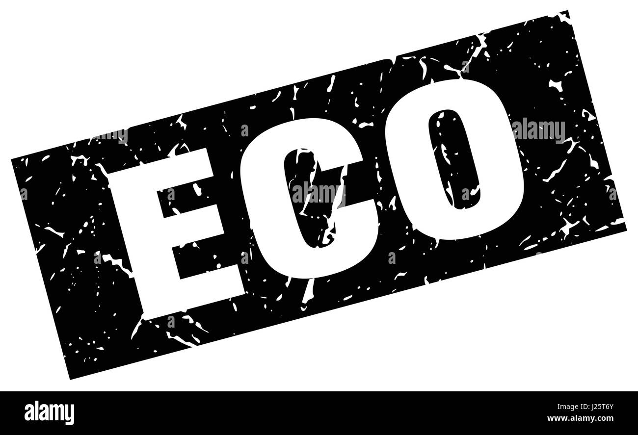 square grunge black eco stamp Stock Vector Image & Art - Alamy