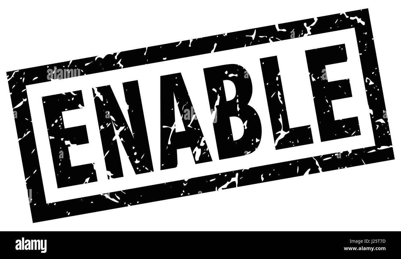 square grunge black enable stamp Stock Vector Image & Art - Alamy
