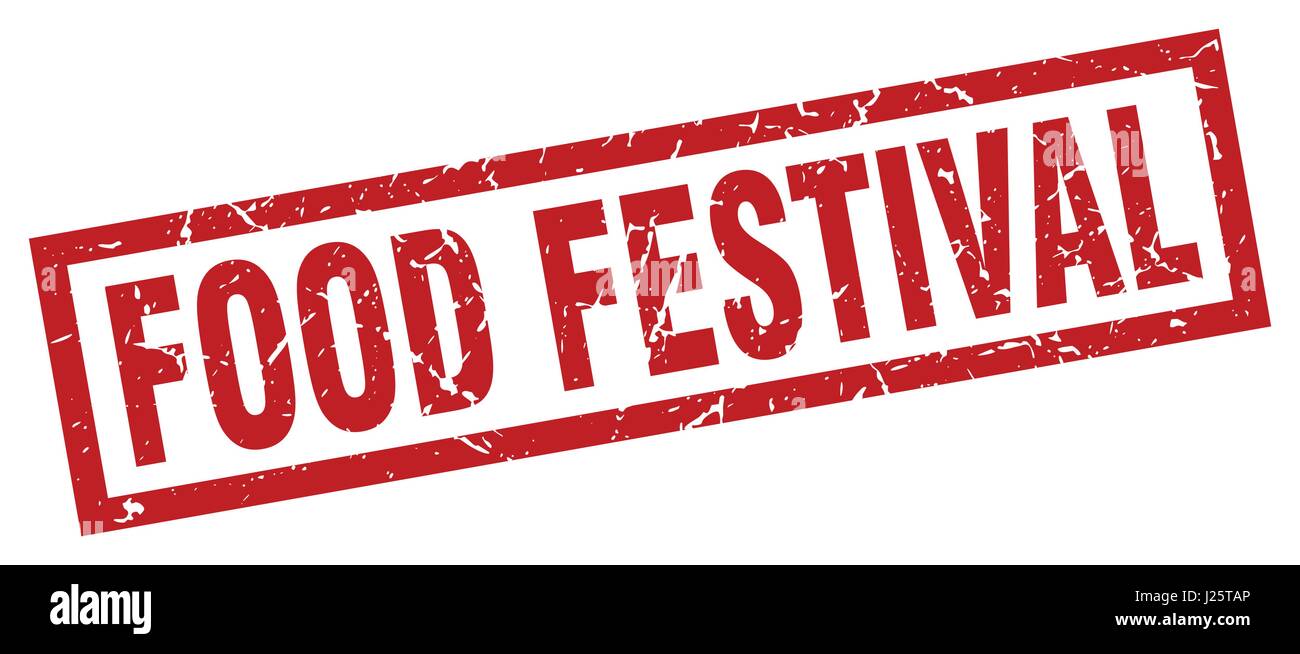 square grunge red food festival stamp Stock Vector Image & Art - Alamy