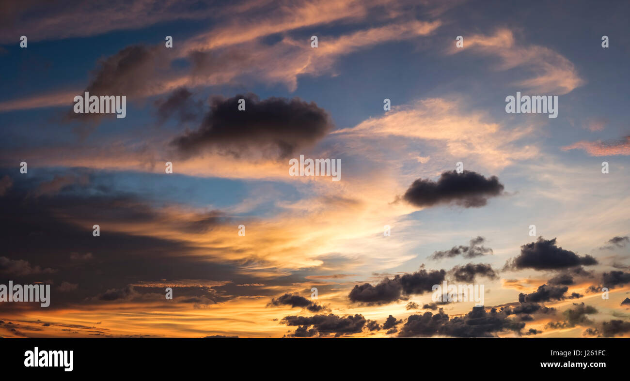 panorama sky and cloud sunset Stock Photo - Alamy