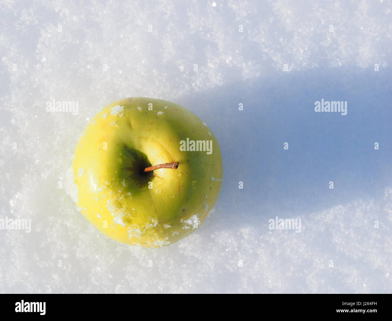 apple on snow Stock Photo - Alamy