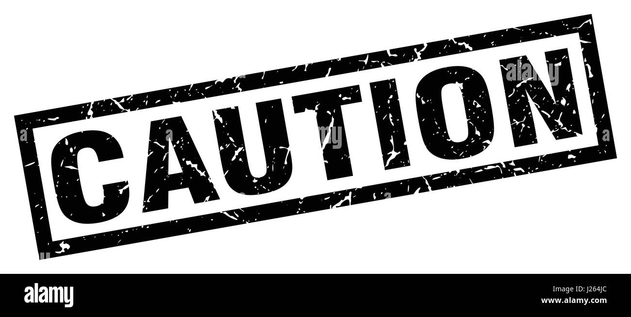 square grunge black caution stamp Stock Vector Image & Art - Alamy