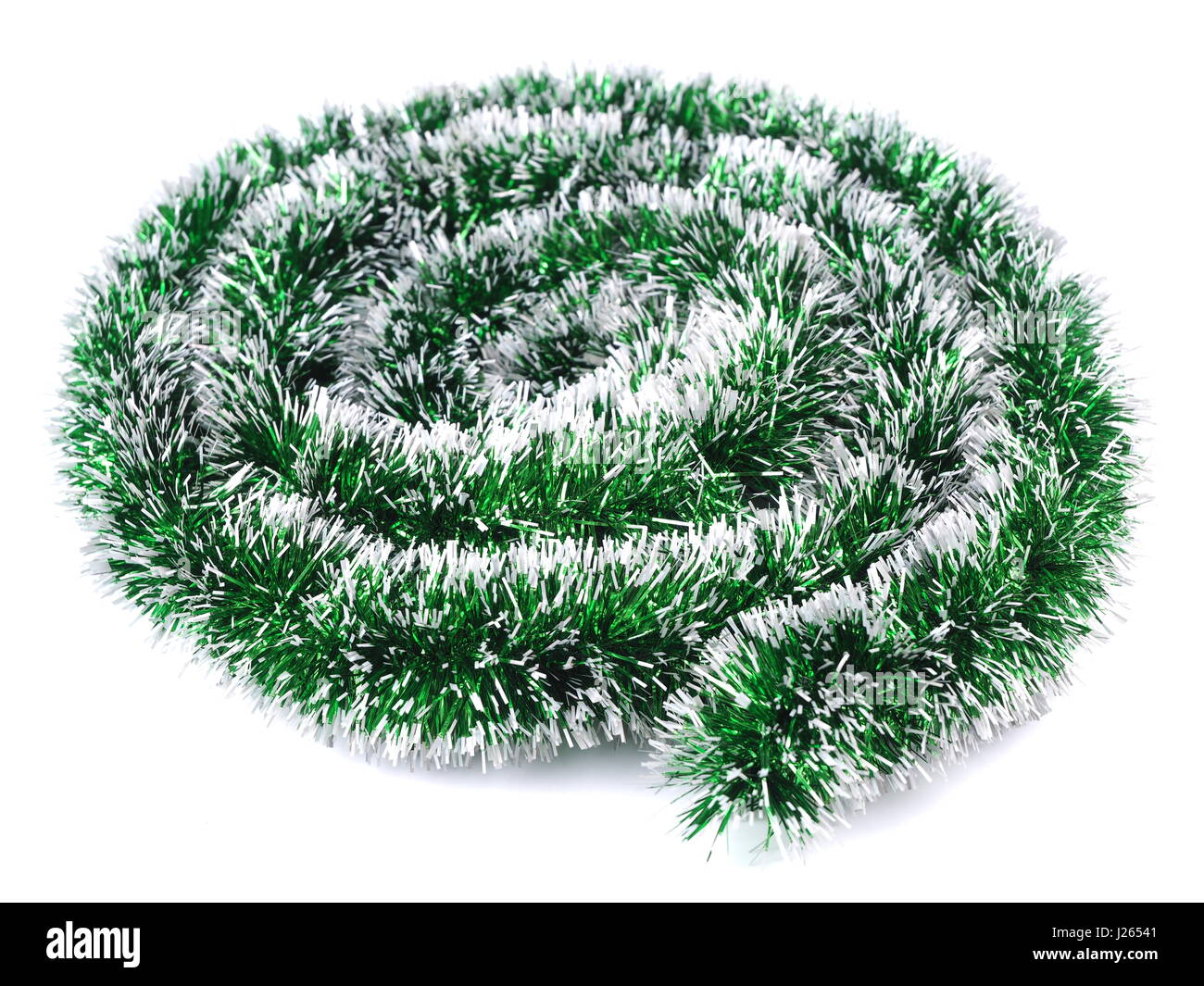 Christmas tree ribbon decoration on a white background Stock Photo - Alamy