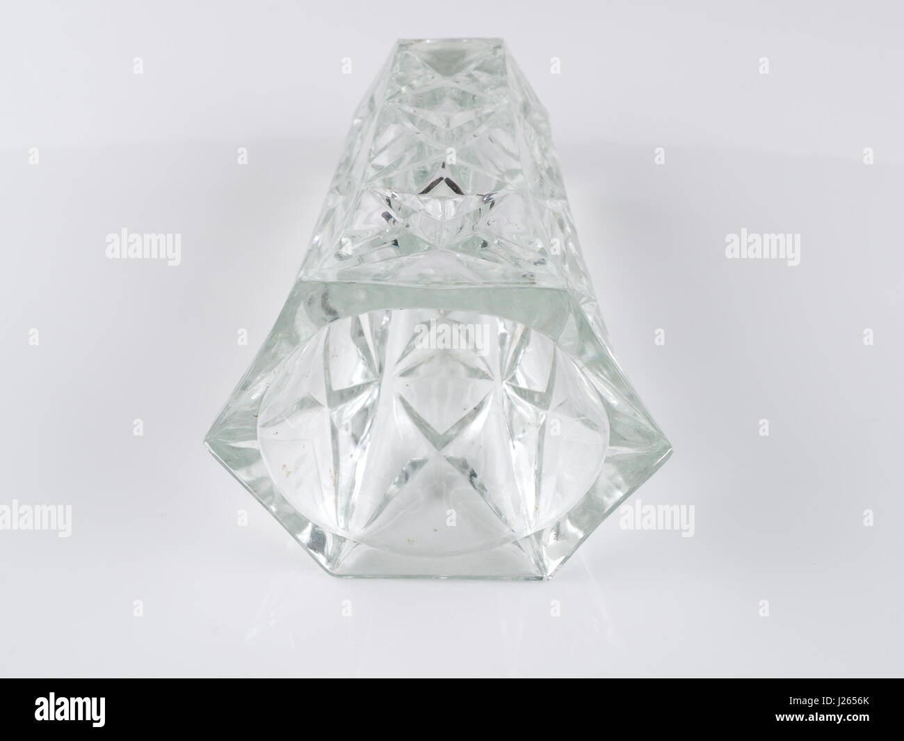 crystal vase is gray background Stock Photo Alamy
