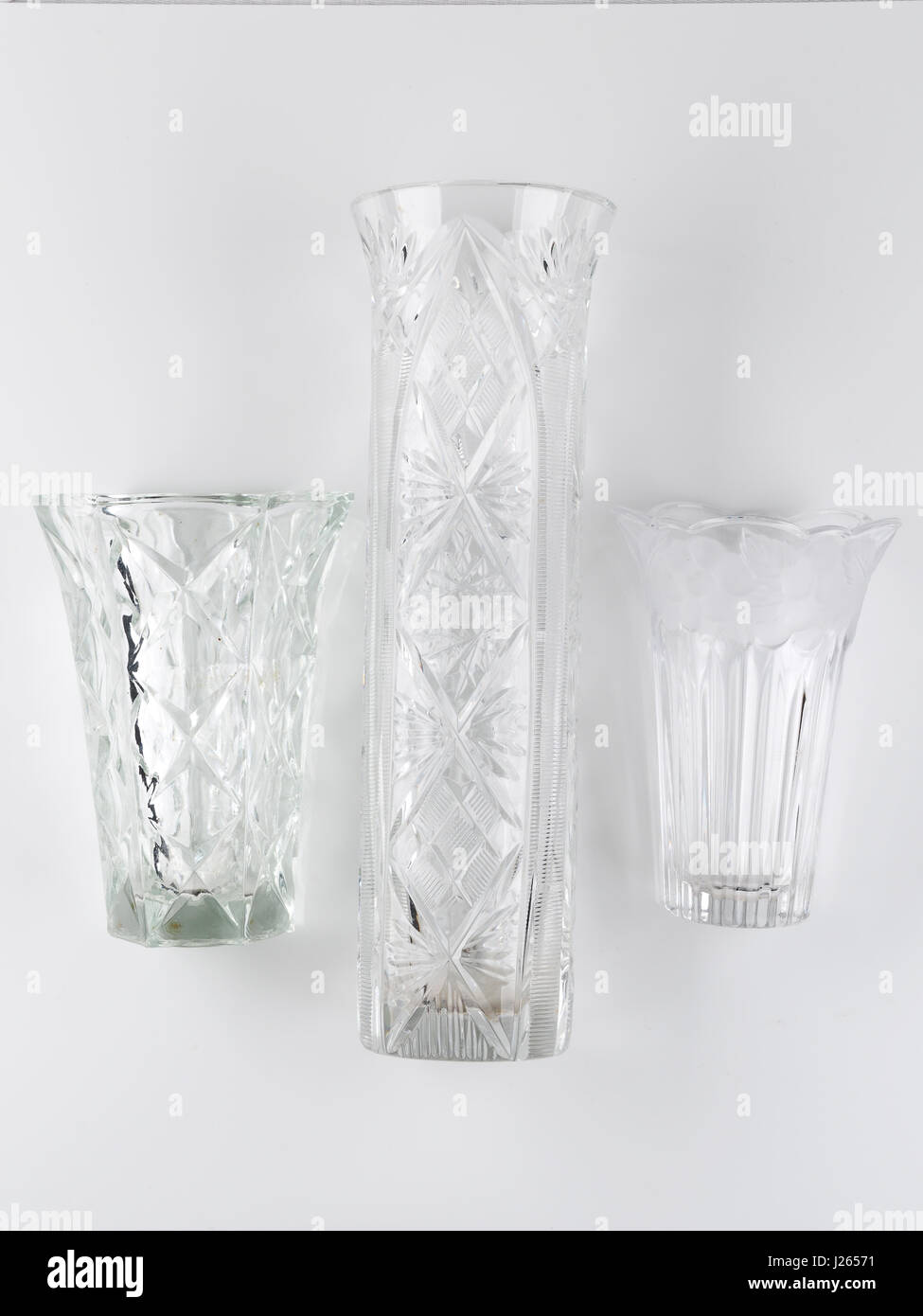 crystal vase is gray background Stock Photo Alamy