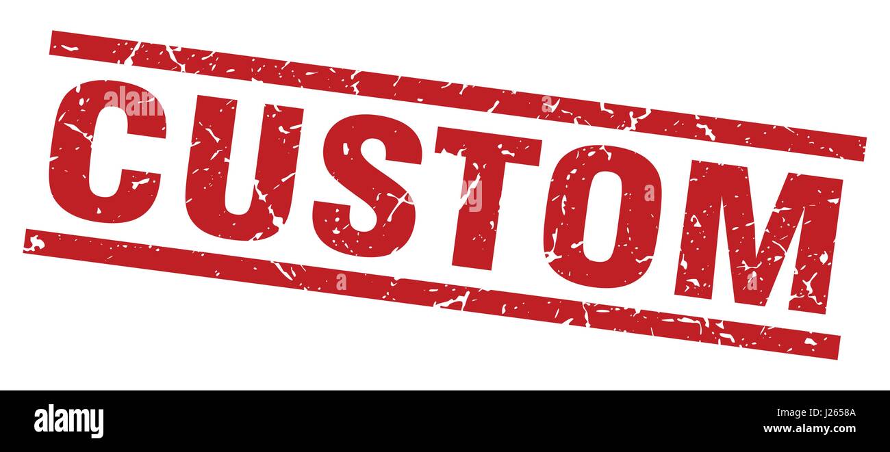 square grunge red custom stamp Stock Vector Image & Art - Alamy
