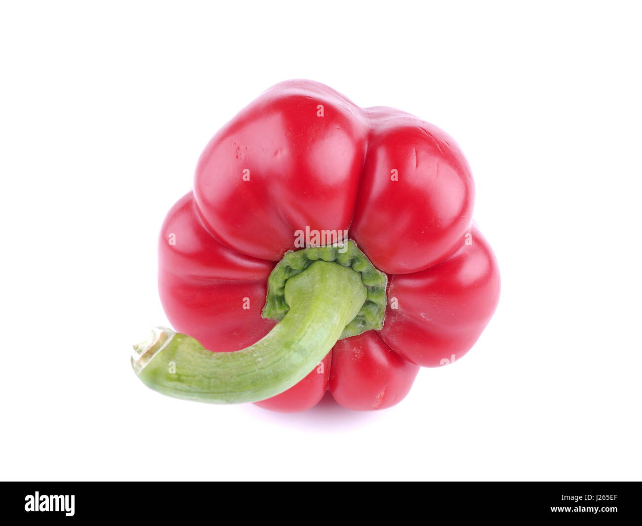 red bell pepper on a white background Stock Photo - Alamy