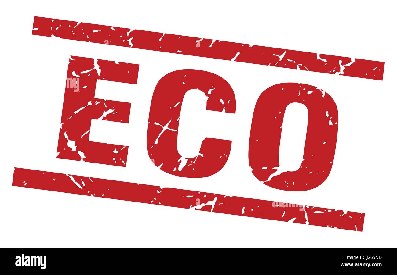 square grunge red eco stamp Stock Vector Image & Art - Alamy