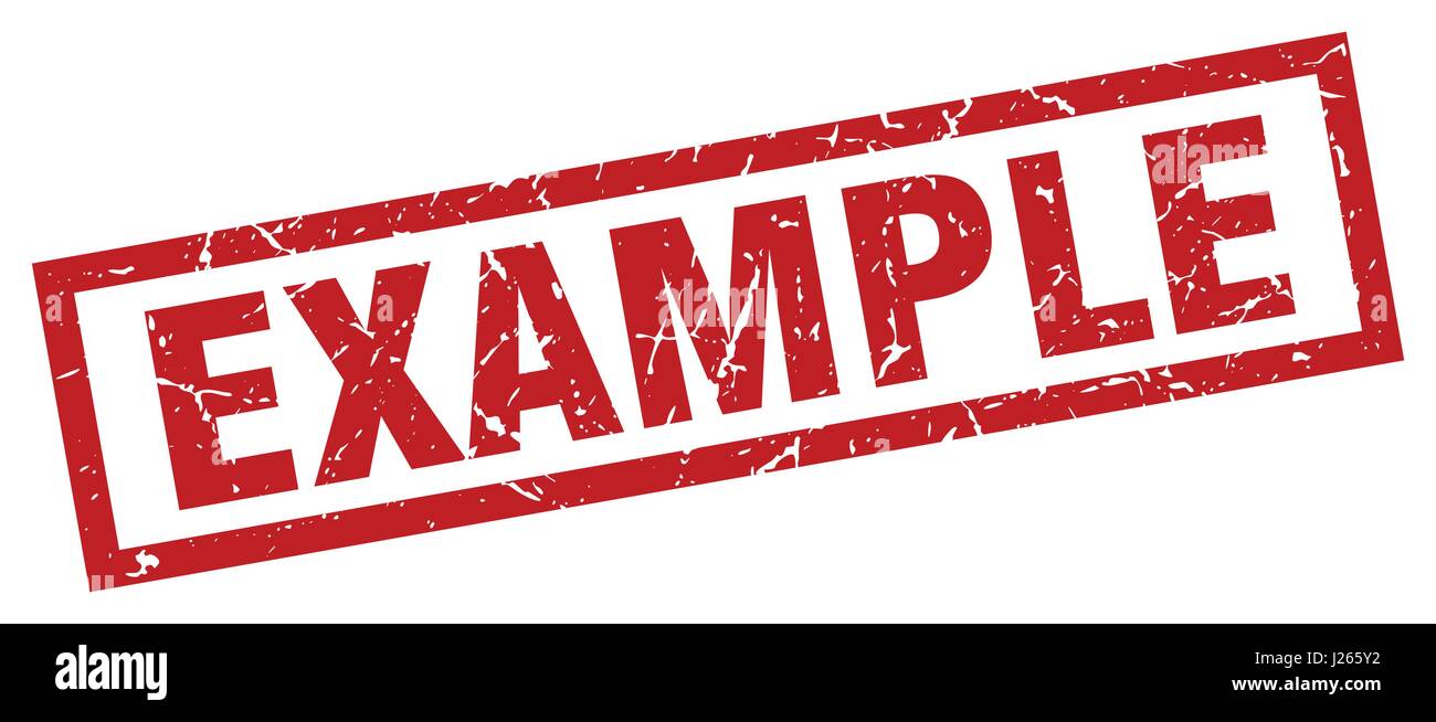 square grunge red example stamp Stock Vector Image & Art - Alamy