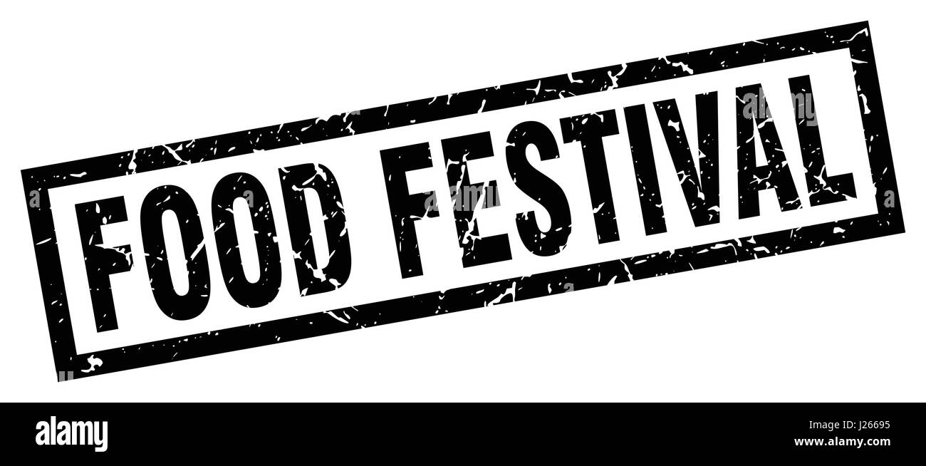 square grunge black food festival stamp Stock Vector Image & Art Alamy