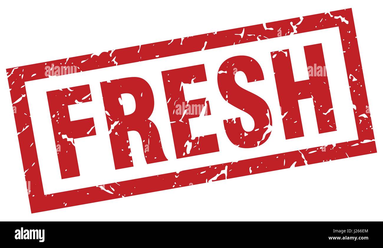 square grunge red fresh stamp Stock Vector Image & Art - Alamy