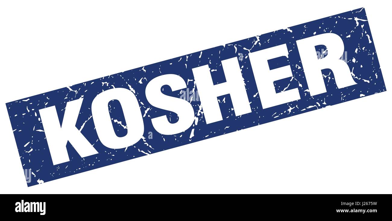 square grunge blue kosher stamp Stock Vector Image & Art - Alamy