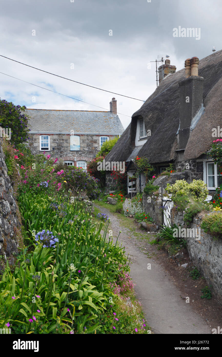 Cadgwith village on The Lizard Peninsula. Cornwall. UK. Stock Photo