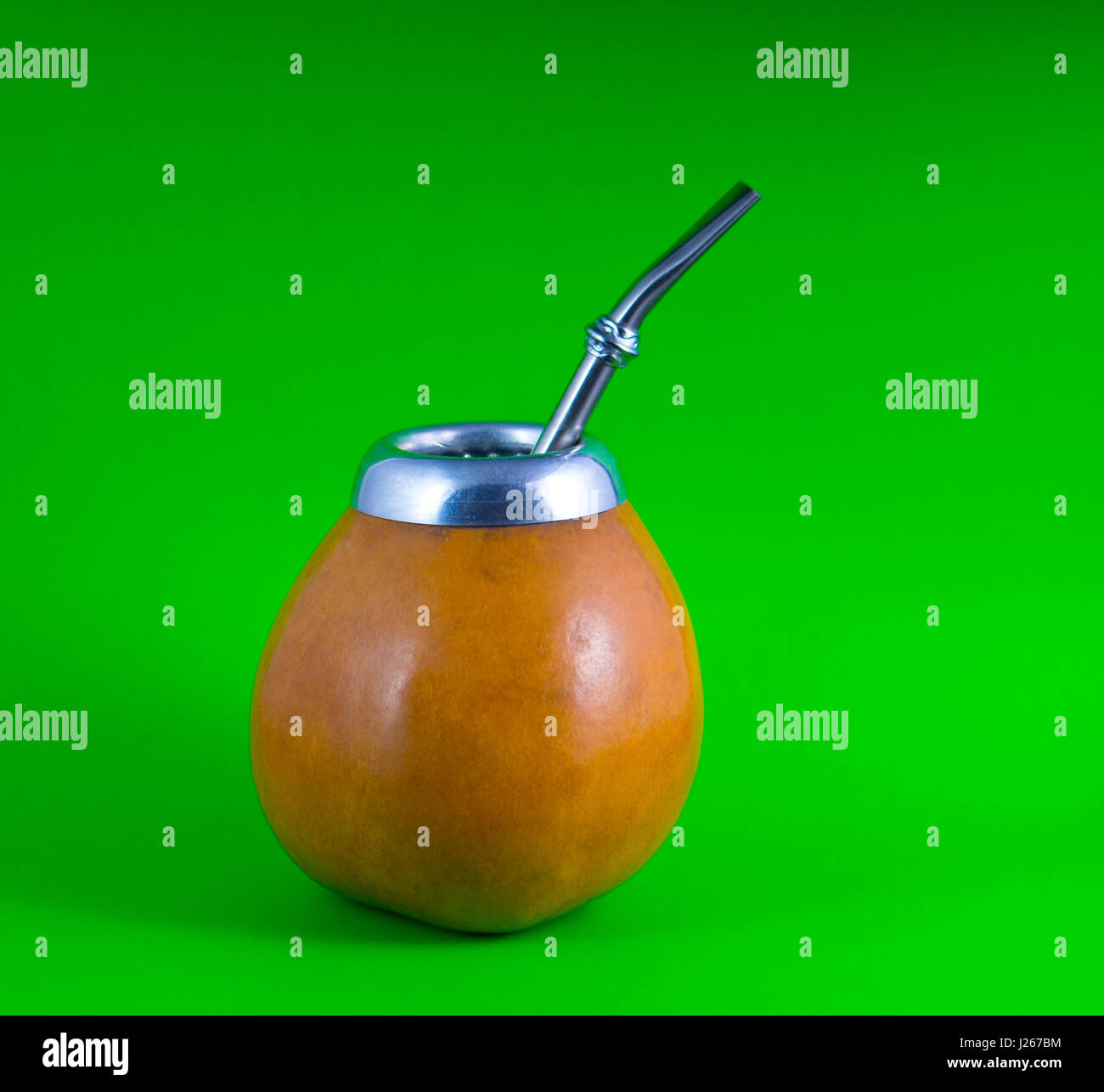 yerba mate in gourd matero Stock Photo - Alamy