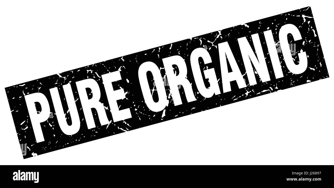 square grunge black pure organic stamp Stock Vector Image & Art - Alamy