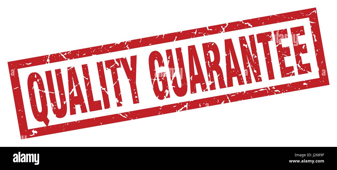 square grunge red quality guarantee stamp Stock Vector Image & Art - Alamy
