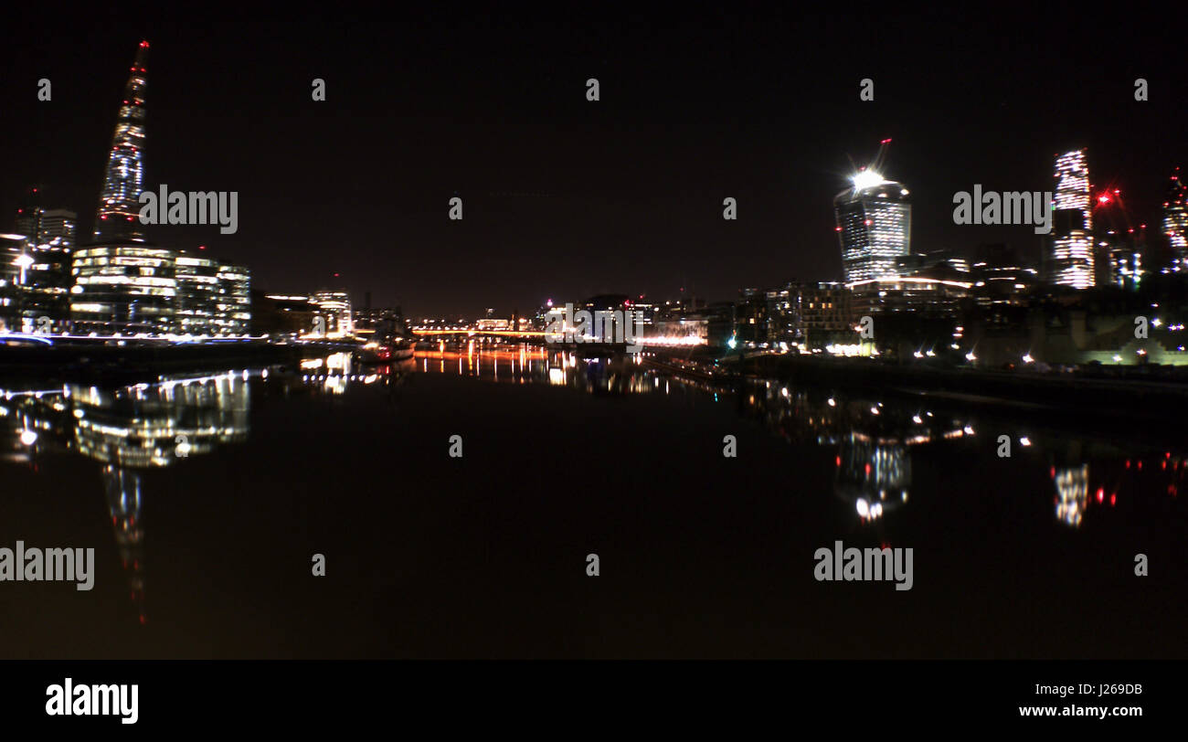 city skyline at night, London, England, UK Stock Photo - Alamy