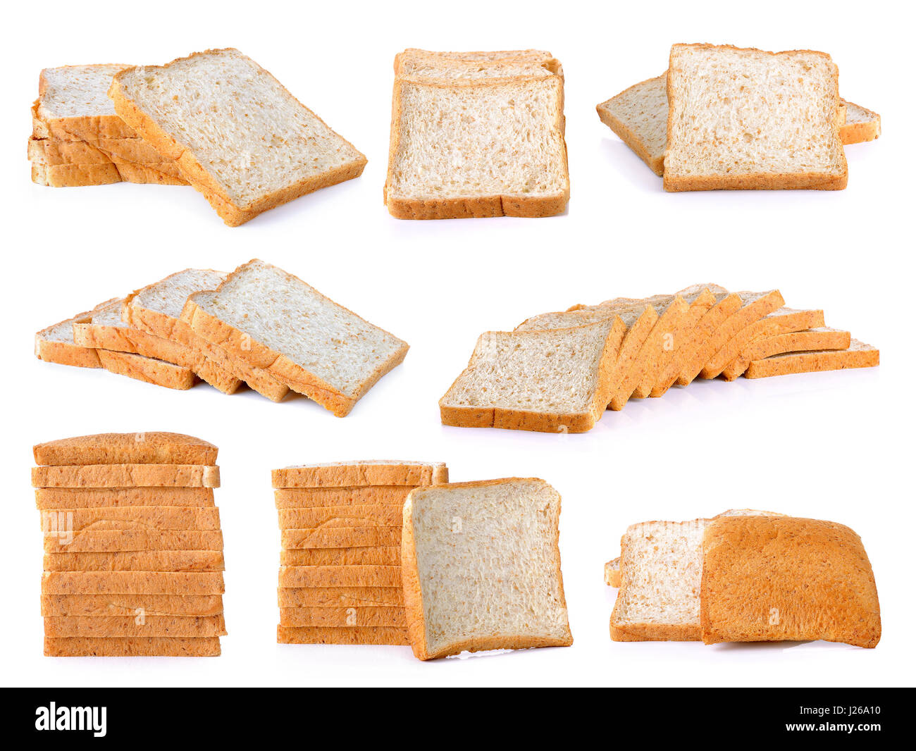 whole wheat Bread isolated on the white background Stock Photo - Alamy