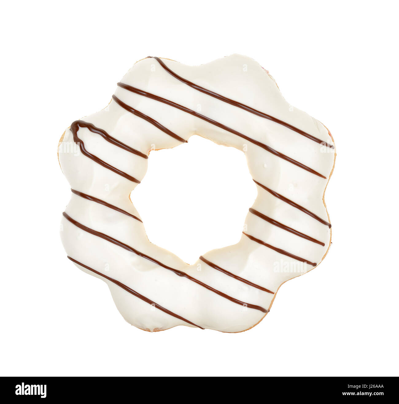 Cream donut isolated on the white background Stock Photo - Alamy