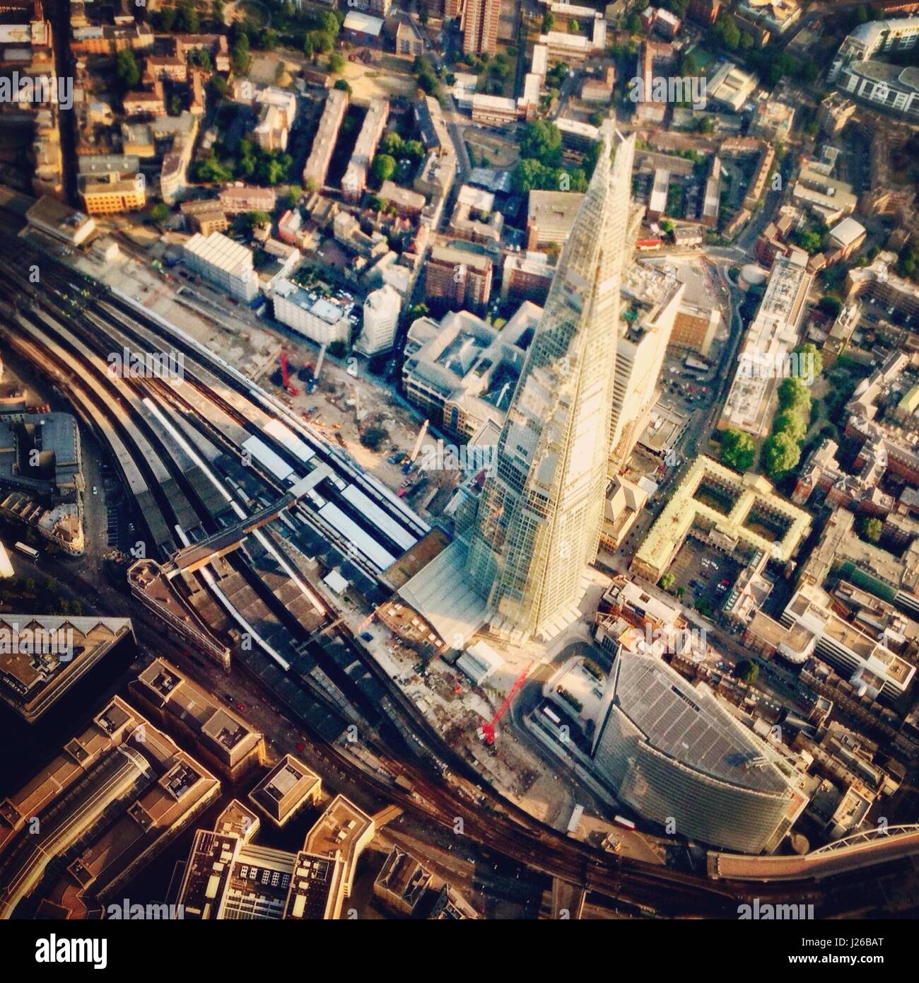 Aerial view of The Shard, London, England, UK Stock Photo
