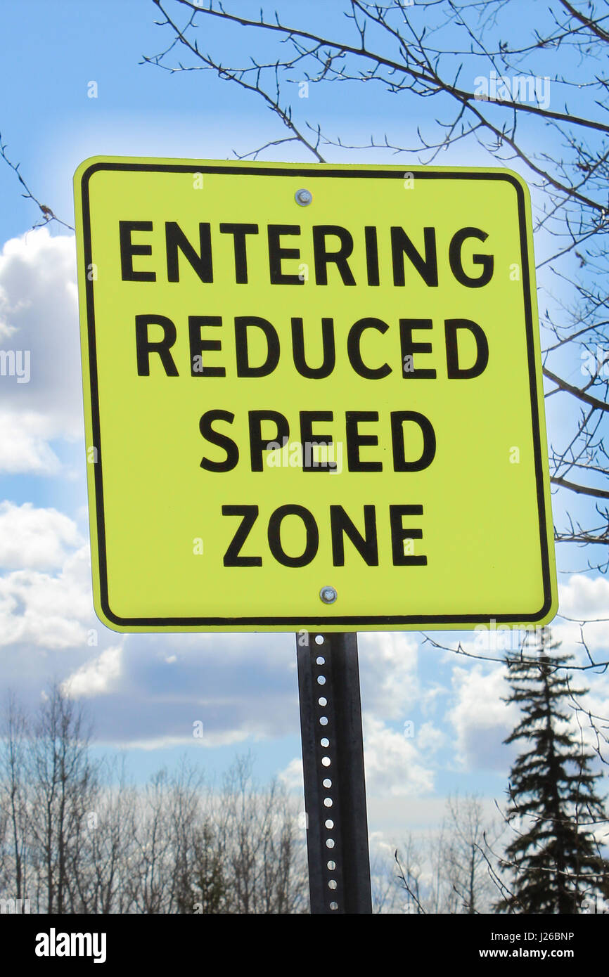 Reduce speed ahead sign hires stock photography and images Alamy
