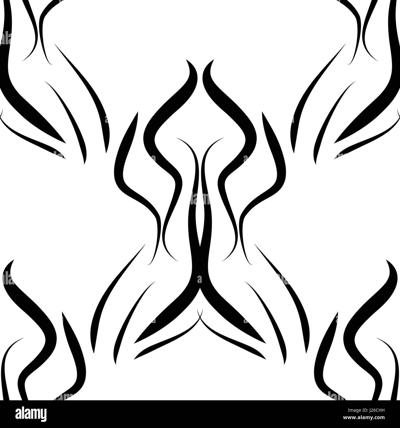 abstract black and white vector damask seamless pattern Stock Vector ...