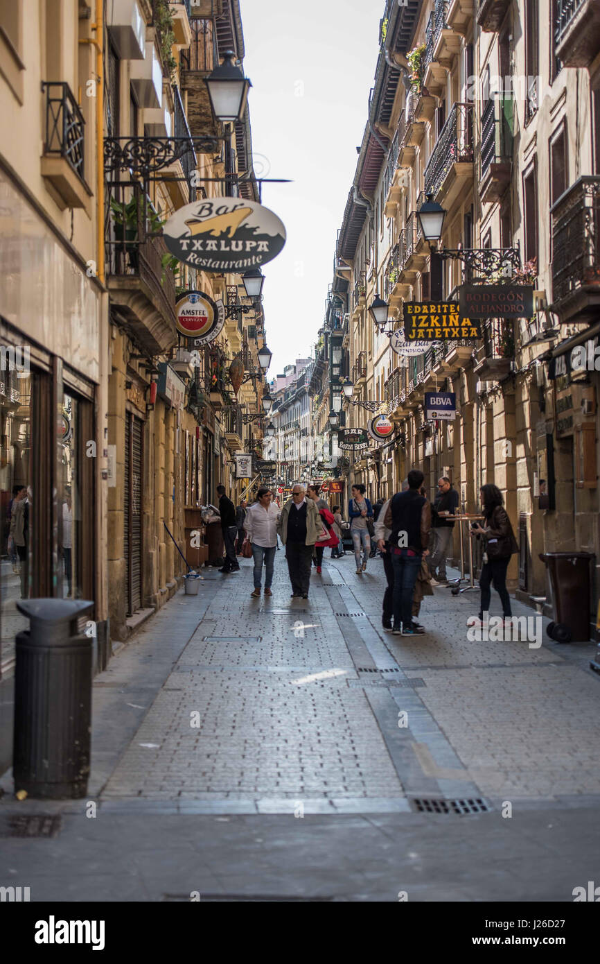 Old city San Sebastian streets Stock Photo - Alamy