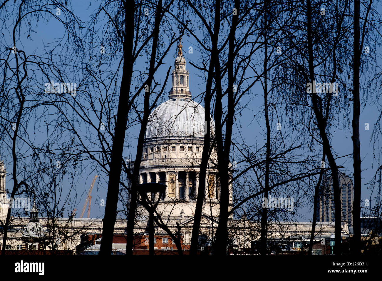 St. Paul's Cathedral dome in London, England, UK Stock Photo